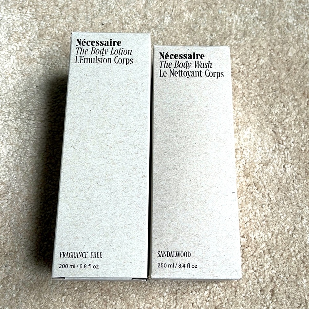 BNIB NECESSAIRE Body Wash & Lotion 🤍